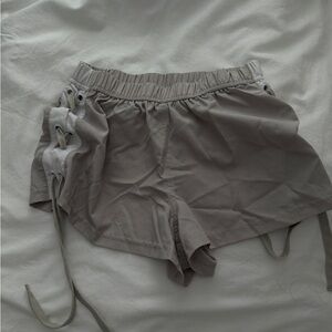 FP Movement by Free People Gray Lace-Up Athletic Shorts